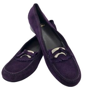 STUART WEITZMAN Women’s Eggplant Plum Slip On Loafers Size 7N